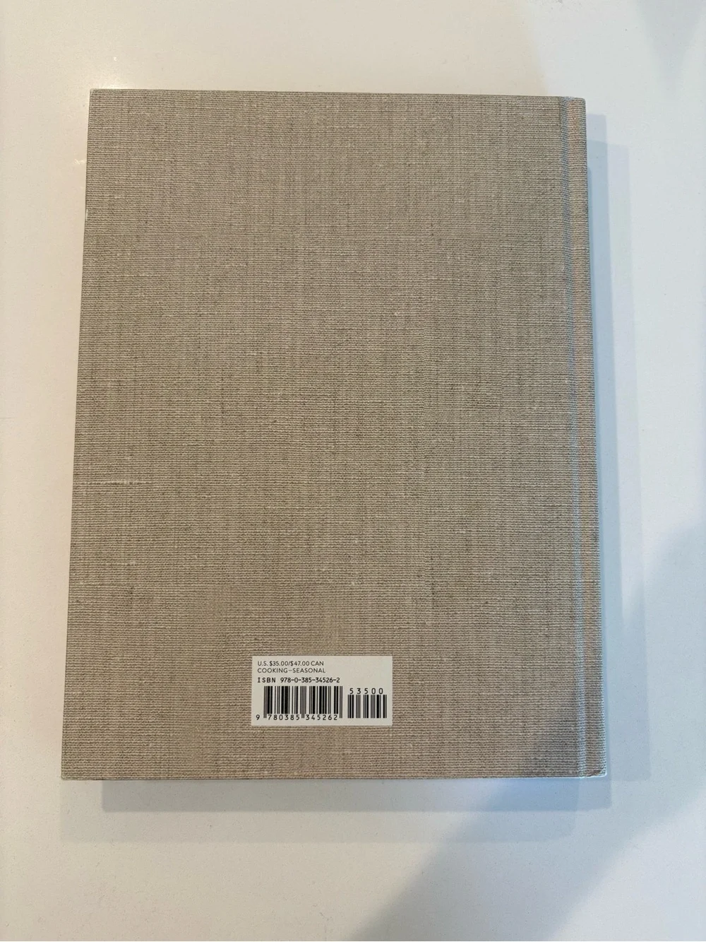 Sunday Suppers Linen Recipe Book - Neutral Beige